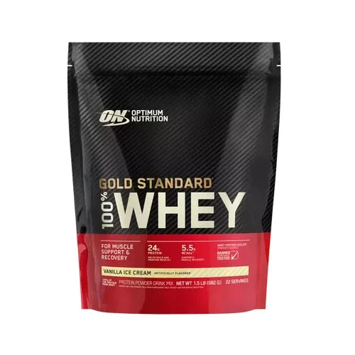 Optimum Nutrition Whey Protein Powder Gold Standard Vanilla 1.5 LB - 22 Servings