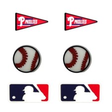 MLB Philadelphia Phillies Baseball Team For Crocs Shoe Charms Jibbitz - 6 Pieces