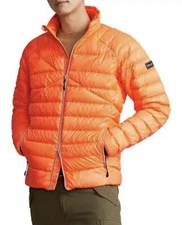 Ralph Lauren RLX Water Repellent Down Puffer Jacket Men S + M Orange Packable