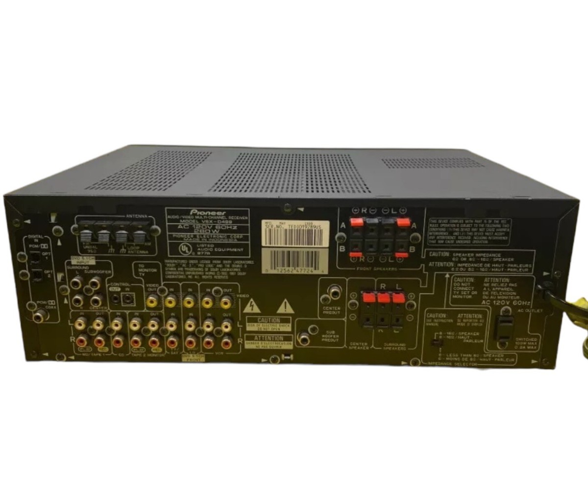 Pioneer VSX-D498 AV Multi-Channel Receiver Digital Signal