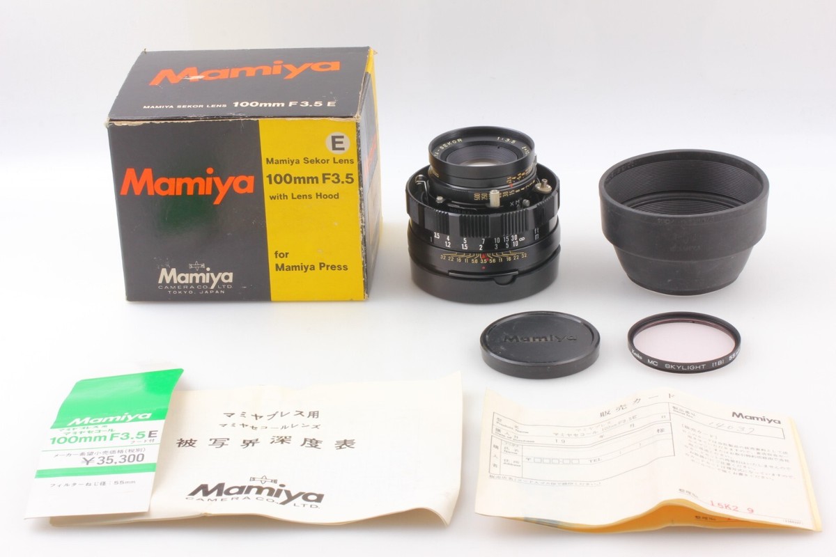 Near MINT w/box] Mamiya Sekor 100mm F3.5 Lens Universal