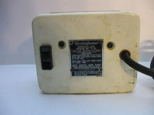 Vintage 40er Jahre Westinghouse TC-81 Uhr & Knöpfe funktionieren, in gutem Betriebszustand - Bild 6 von 9