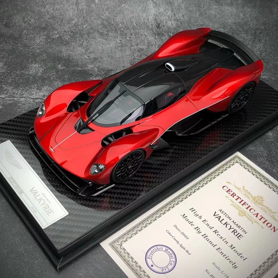 Frontiart 1/18 Aston Martin Valkyrie Supercar Model Met. Candy Red F106-77 LE300 - Image 2 of 4