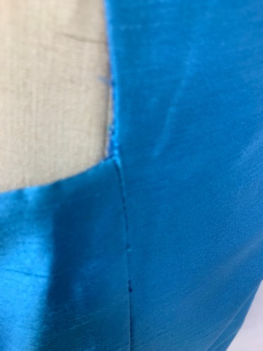 Vintage Electric Mid Blue Fit & Flare Corset Style Maxi Formal/Ball Dress Sze 12 - Picture 15 of 17