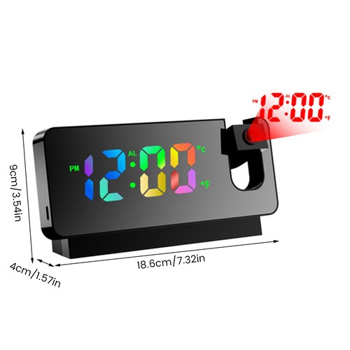 Smart Alarm Clock Digital Projector LCD Display Temperature Time Projection☢ .t - Picture 4 of 16