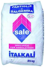 SALE PER ADDOLCITORI IN PASTIGLIE SACCO KG.25 - PASTIGLIE DI SALGEMMA - ITALKALI