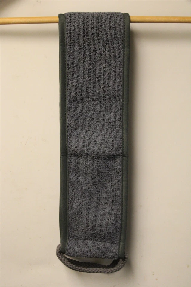 Depurador de espalda exfoliante gris oscuro Aquis Original NUEVO paño suave ANX0040DGR Foto 3 de 4