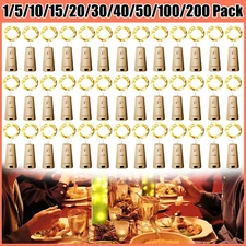 Lot Wine Bottle Cork Fairy String Light 2M 20 LED Lights Battery Operated Party