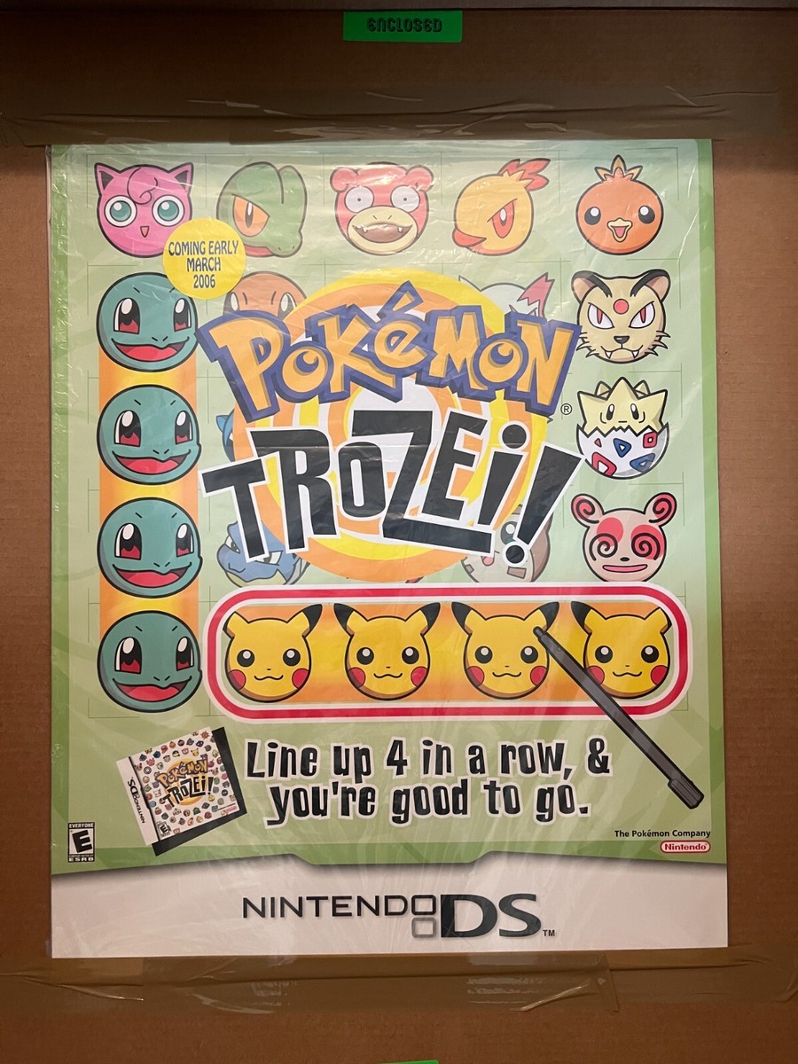 ポケモンカードゲーム DP ポスター pokemon poster 2006 2006 Pokemon Trozei! Nintendo DS Game Promotional Poster 22
