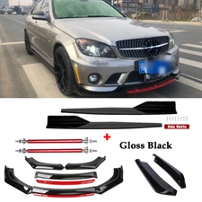 For Mercedes-Benz Front Bumper Lip Spoiler Splitter Rear Lip Side Skirt B+