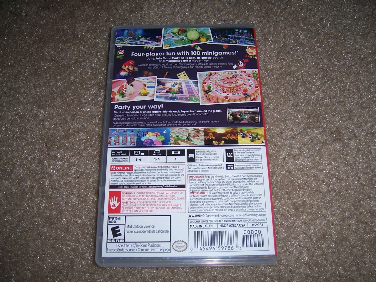 Authentic Case ONLY Mario Party Superstars Nintendo Switch Box
