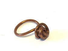 Copper Wire Wrapped Ring Hand Made Jewelry Size 5.5