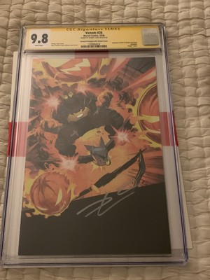 Venom #26 CGC 9.8 2st print WHITE PAGES 2020 SS Cates Auto 1st Virus
