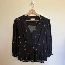 Elodie Grey Floral Blouse