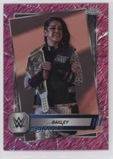 2025 Topps Chrome WWE Pink Shimmer Refractor Bayley #137 13ab