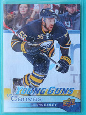 2016-17 Upper Deck CANVAS Young Guns Rookie Card Justin Bailey C109 Buffalo. rookie card picture