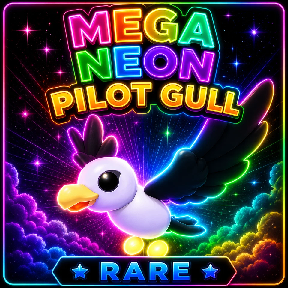 MEGA NEON PILOT GULL (NEW) - ADOPT A PET FROM ME - CHEAPEST ON EBAY - Image 1 of 2