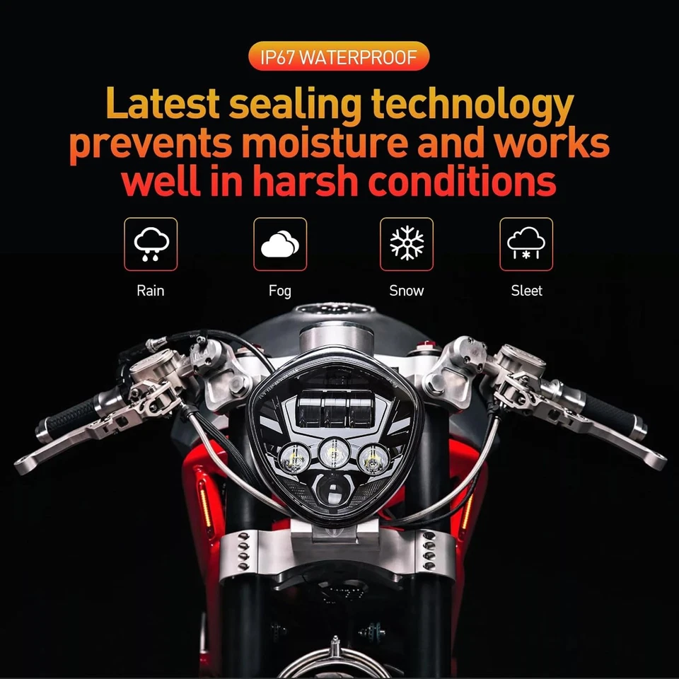 Faro LED DRL para motocicleta Suzuki Boulevard C50 C90 M50 M90 M109R 7" pulgadas Foto 2 de 4