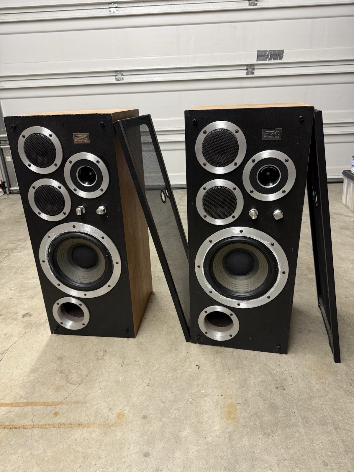 Vintage Single Wharfedale E70 Speaker E.Seventy With Face Cover Gorgeous!