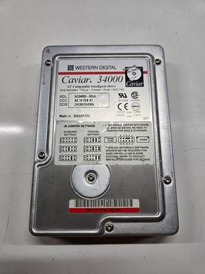 Western Digital Caviar 34000 4GB IDE Hard Drive HDD AC34000-00LA Vintage 5200RPM