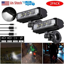 2pcs Super Bright Led Bike Light Rechargeable Bicycle Front Headlight Waterproof 2pcs Super Bright Led Bike Light Rechargeable Bicycle Front Headlight Waterproof