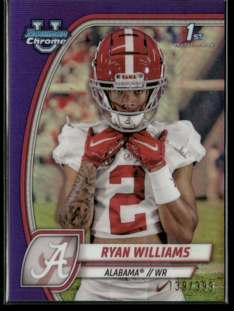 2024 Bowman University Chrome #53 Ryan Williams Purple Refractor #/399