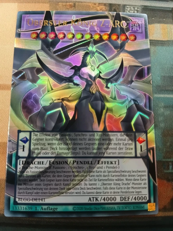Oberster König Z-ARC BLGG-DE141 Ultra Rare Overframed DE NM Yugioh - Bild 1 von 1