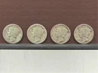 (4) 1928 MERCURY DIMES (10¢) 90% Silver / 10% Copper (D-02)