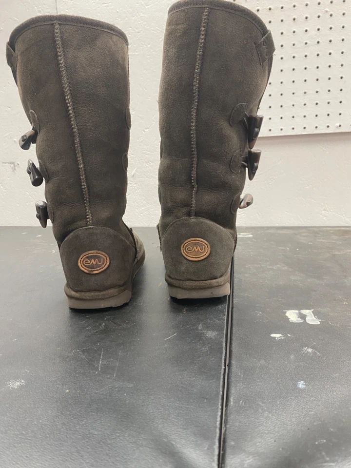 EMU Paddington Hi W10029 Negro Australia Botas de Piel de Oveja Mujer Talla 8 Forradas Foto 4 de 4