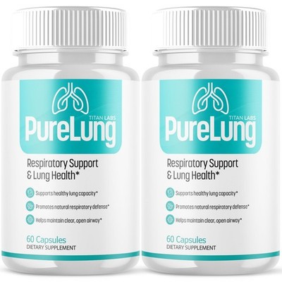 (2 Pack) PureLung Advanced Respiratory Health Support Formula Pure Lung 120 Caps