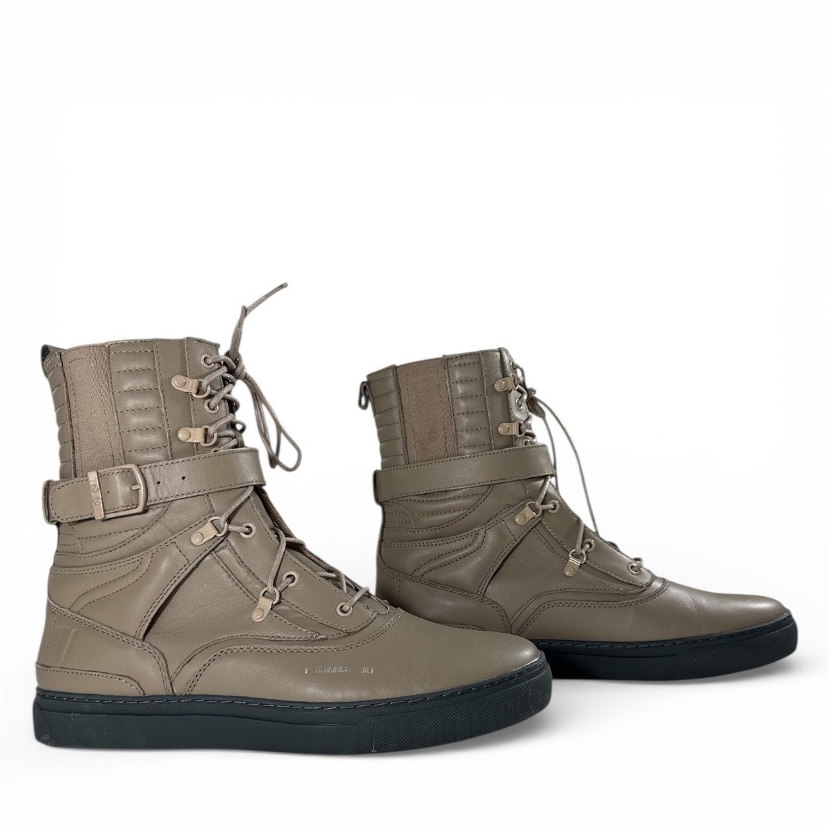 Godspeed Movement Combat Boots Khaki Leather Lace Up Unisex 