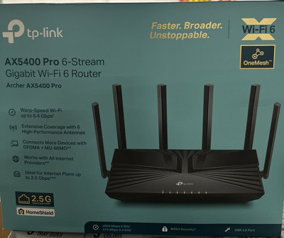  TP-Link Archer AX5400 Pro 6-Stream Gigabit Wi-Fi 6 Router, OneMesh