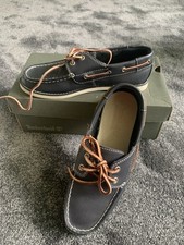 Timberland Seabury Navy Leather Boat Deck Loafer Casual Shoes Size UK 3 EUR 35.5