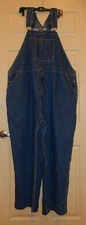 VTG King Size Zip Fly- 8 Pocket 1 Loop Bib Overalls NOW 56x29