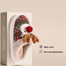 Christmas Cozy Memory Foam Slipper Indoor and Outdoor Winter Fuzzy House Slipper