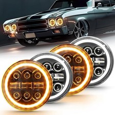 4PCS 5.75" 5-3/4 inch LED Headlights Hi/Lo Beam DRL for Chevy Chevelle 64-70 DOT