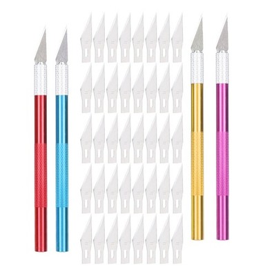 Craft Knife Hobby Chisel Tool Steel Blade Cutting Carving Scrapbooking Art SET