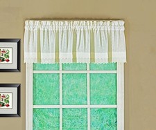 , Ribbon Eyelet Valance 12", 60" W x 12" L 60"W x 12"L Pack of 1 Ecru
