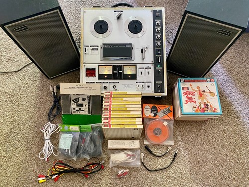 Sony TC-630 Reel-to-Reel Solid State Tape Recorder Lot - Tested - Plays/No Sound
