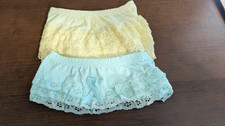 2 Pair of BRIANA Size 1 Toddler Girl Ruffle Butt Panties 1 Aqua-1 Yellow NWOT