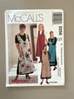1990's McCall's Women's Dress,Jumper Pattern 2256 Size 18W-22W UNCUT