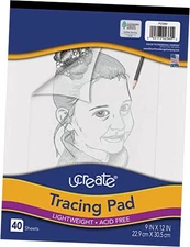 Pacon  Tracing Pad, White, 9" x 12", 40 Sheets 