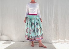 Vintage Banni Embroidered Drawstring Skirt. 0561