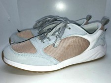 Brand New Clarks Aeon Flex Y Light Blue Comb Leather Trainers Size 4.5