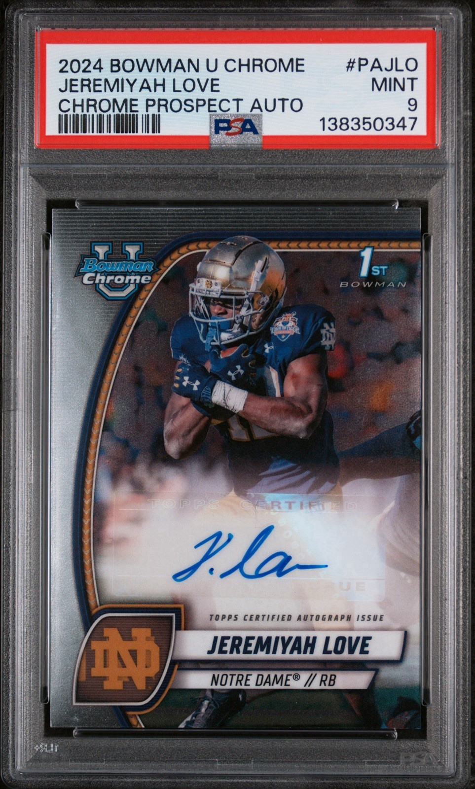 2024 Bowman U Chrome JEREMIYAH LOVE 1st BOWMAN AUTO RC NOTRE DAME / NFL DRAFT 💎