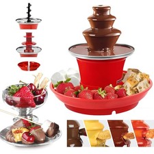 350ml Schokobrunnen 3 Etagen Schokoladenbrunnen Mini Schokofontäne mit Tablett