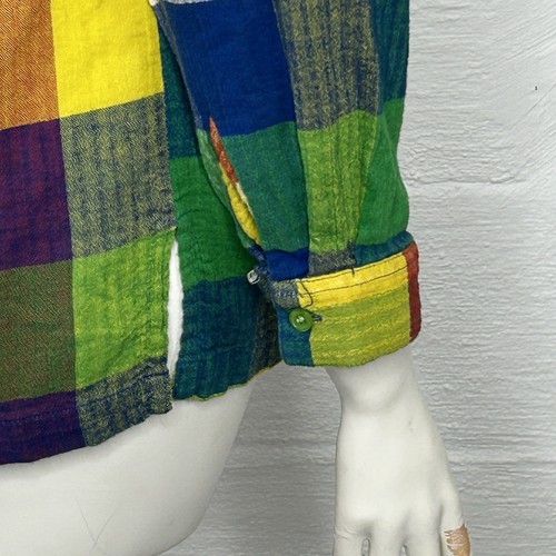 Vintage Spiegel Women's Top Multicolor Plaid Button Down Shirt Size XXL - Picture 15 of 16