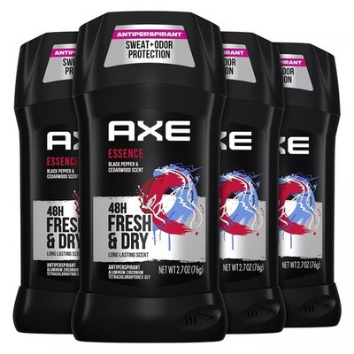AXE Essence Antiperspirant Deodorant Stick Pack of 4 for Men 48 Hour Freshness