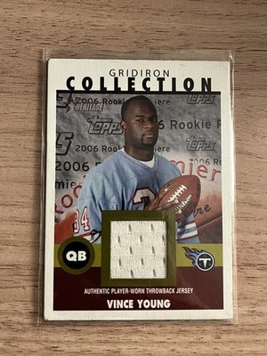 Vince Young Rookie Game Worn Jersey - 2006 Topps Heritage Gridiron Collection