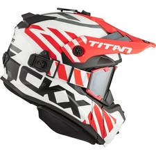 CKX White/Red Titan Original Marks Helmet w/210 Goggle 517083